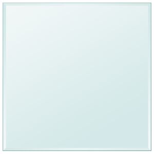 vidaXL Dessus de table carré en verre trempé 700 x 700 mm