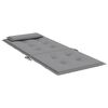 vidaXL Coussins de chaise &agrave; dossier haut lot de 2 gris tissu oxford