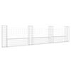 vidaXL Panier de gabion en forme de U avec 4 poteaux Fer 380x20x100 cm