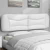 vidaXL Coussin de t&ecirc;te de lit Hvar blanc 183 cm similicuir