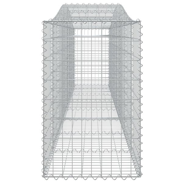 vidaXL Panier de gabions arqu&eacute; 400x50x80/100 cm Fer galvanis&eacute;