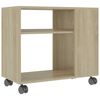 vidaXL Table d'appoint Ch&ecirc;ne sonoma 70x35x55 cm Bois d'ing&eacute;nierie