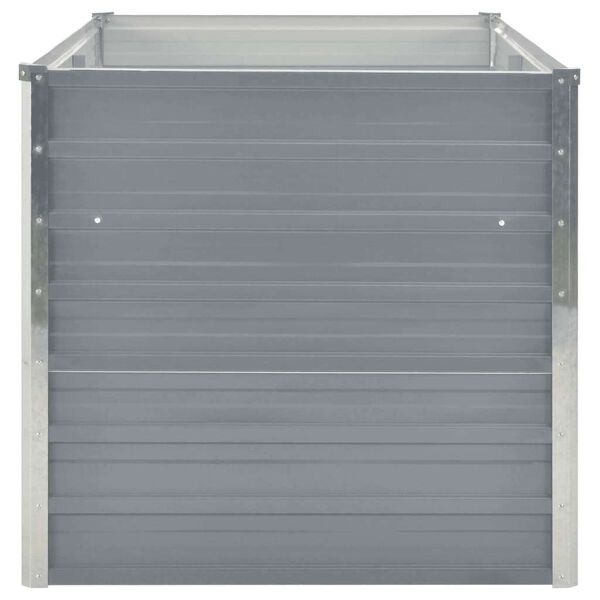 vidaXL Jardinière 160 x 80 x 77 cm Gris Acier galvanisé
