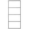 vidaXL Porte coulissante Aluminium et verre ESG 90x205 cm Noir