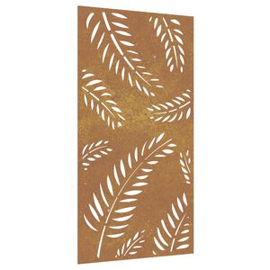 vidaXL Décoration murale jardin 105x55 cm acier corten design feuille