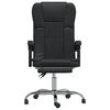 vidaXL Fauteuil inclinable de bureau noir similicuir