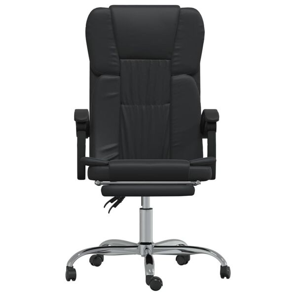 vidaXL Fauteuil inclinable de bureau noir similicuir