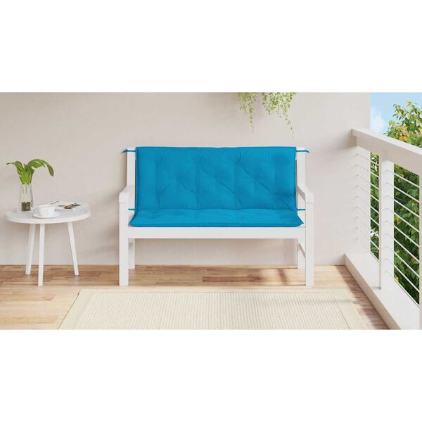 vidaXL Coussin de banc de jardin bleu clair tissu oxford