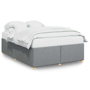 vidaXL Cadre de lit sans matelas gris clair tissu