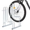 vidaXL Support de vélo au sol autoportant pour 2 vélos acier galvanisé