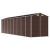 vidaXL Abri de jardin marron 191x725x198 cm acier galvanis&eacute;