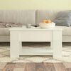 vidaXL Table basse blanc brillant 79x49x41 cm bois d'ing&eacute;nierie