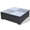 vidaXL Salon de jardin 5 pcs avec coussins r&eacute;sine tress&eacute;e noir