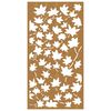 vidaXL Décoration murale jardin 105x55 cm acier corten design feuille