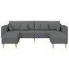 vidaXL Sofa en tissu avec coussin Gris foncé 208 cm tissu