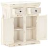 vidaXL Buffet Blanc 65x30x75 cm Bois de manguier massif