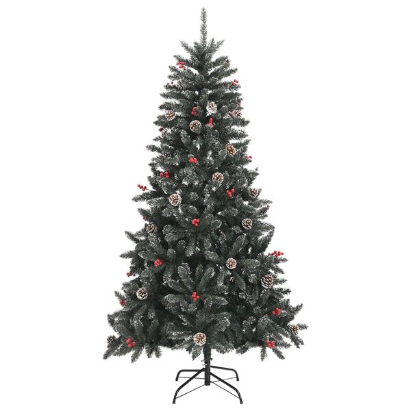 vidaXL Sapin de No&euml;l artificiel avec support Vert 180 cm PVC