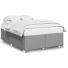 vidaXL Cadre de lit sans matelas gris clair tissu