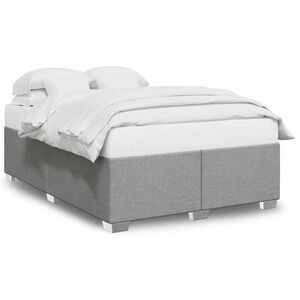 vidaXL Cadre de lit sans matelas gris clair tissu