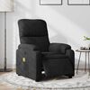 vidaXL Fauteuil inclinable de massage &eacute;lectrique noir tissu microfibre