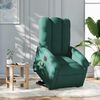 vidaXL Fauteuil inclinable de massage &eacute;lectrique vert fonc&eacute; tissu