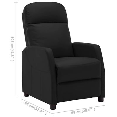 vidaXL Fauteuil inclinable électrique noir similicuir