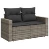 vidaXL Salon de jardin 8 pcs avec coussins gris r&eacute;sine tress&eacute;e