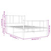vidaXL Cadre de lit m&eacute;tal sans matelas et pied de lit noir 100x200 cm