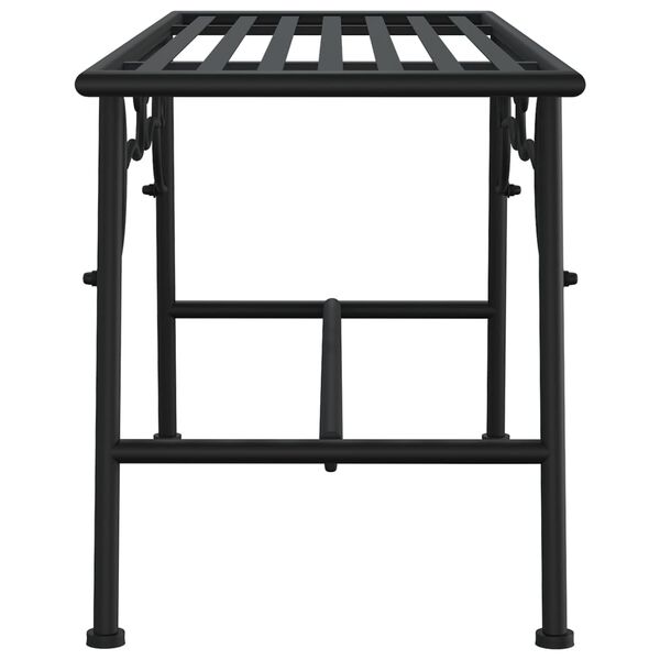 vidaXL Banc tour d'arbre 110 cm Noir Acier