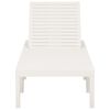 vidaXL Chaise longue plastique blanc