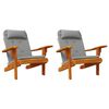 vidaXL Coussins de chaise adirondack lot de 2 gris tissu oxford