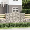 vidaXL Paniers &agrave; gabions arqu&eacute;s 3 pcs 200x30x120/140 cm Fer galvanis&eacute;
