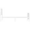 vidaXL Cadre de lit m&eacute;tal sans matelas et pied de lit blanc 100x200 cm