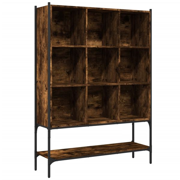 vidaXL Bibliothèque chêne fumé 102x30x141,5 cm bois d'ingénierie