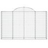 vidaXL Paniers &agrave; gabions arqu&eacute;s 3 pcs 200x30x120/140 cm Fer galvanis&eacute;