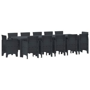 vidaXL Ensemble de salle &agrave; manger pour jardin 13 pcs Anthracite