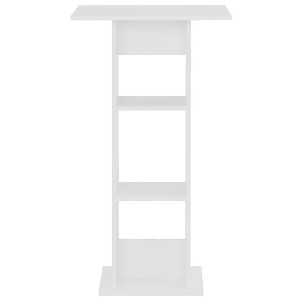 vidaXL Table de bar Blanc 60x60x110 cm
