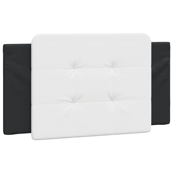 vidaXL Coussin de tête de lit Zadar noir et blanc 100 cm similicuir