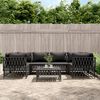 vidaXL Salon de jardin 7 pcs avec coussins anthracite acier
