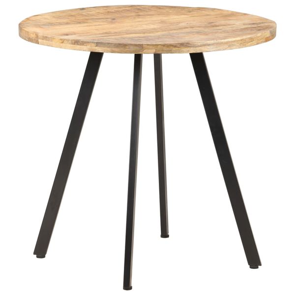 vidaXL Table de salle &agrave; manger 80 cm Bois de manguier brut