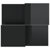 vidaXL Tables basses 2 pcs noir brillant bois d'ing&eacute;nierie
