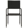 vidaXL Ensemble &agrave; manger d'ext&eacute;rieur 7 pcs R&eacute;sine tress&eacute;e Noir