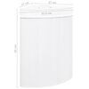vidaXL Panier &agrave; linge d'angle Bambou Blanc 60 L