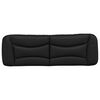 vidaXL Coussin de tête de lit Hvar noir 153 cm similicuir