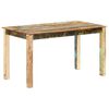 vidaXL Table de salle &agrave; manger Bois de r&eacute;cup&eacute;ration solide 140x70x76cm