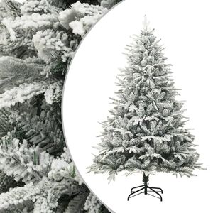 vidaXL Sapin de No&euml;l artificiel &agrave; flocons de neige Vert 240 cm PVC/PE