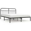 vidaXL Cadre de lit m&eacute;tal sans matelas avec t&ecirc;te de lit noir 183x213cm