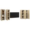 vidaXL Meubles TV 4 pcs Ch&ecirc;ne sonoma 30,5x30x90 cm Bois d'ing&eacute;nierie