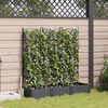vidaXL Cache-pot de jardin 3 pcs Noir 120 x 40 x 125,5 cm Plastique