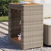 vidaXL Table d'appoint de jardin dessus en bois gris 60x40x75 cm